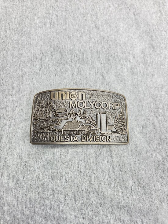Other - Vintage Union Molycorp Questa Mine Belt Buckle Solid Bronze Advanced Casting NM